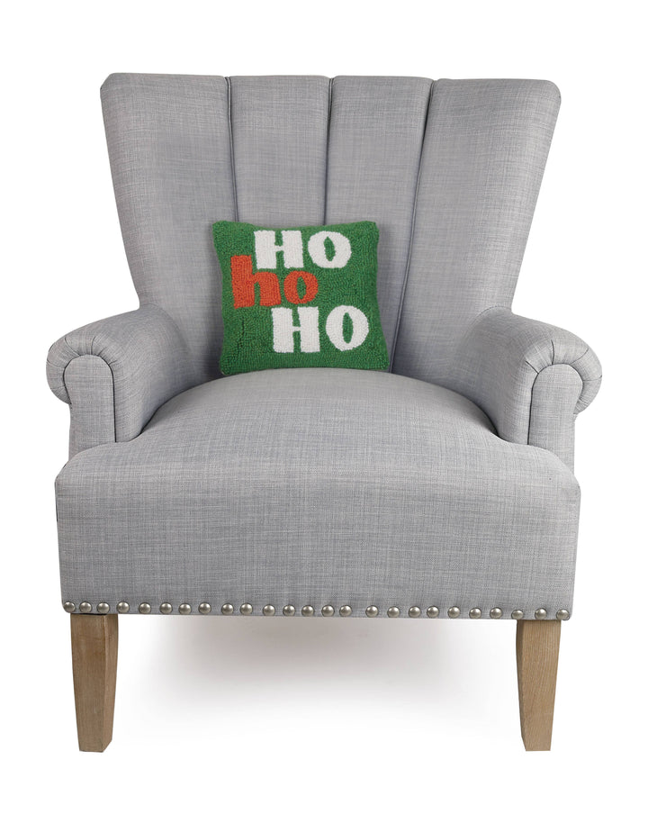 Ho Ho Ho Green Hook Pillow