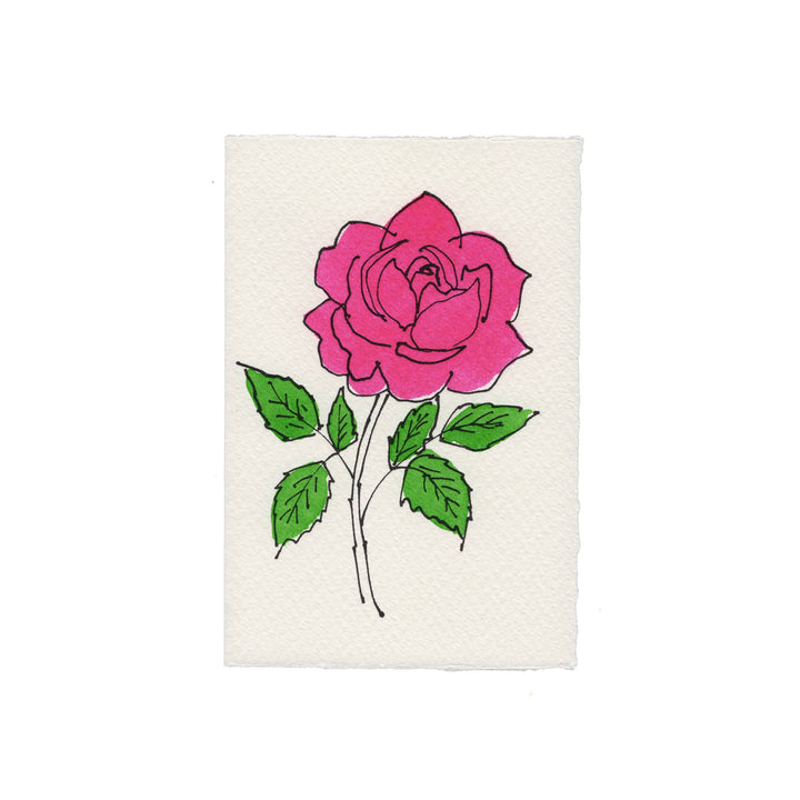 Rose Valentine Card: Red