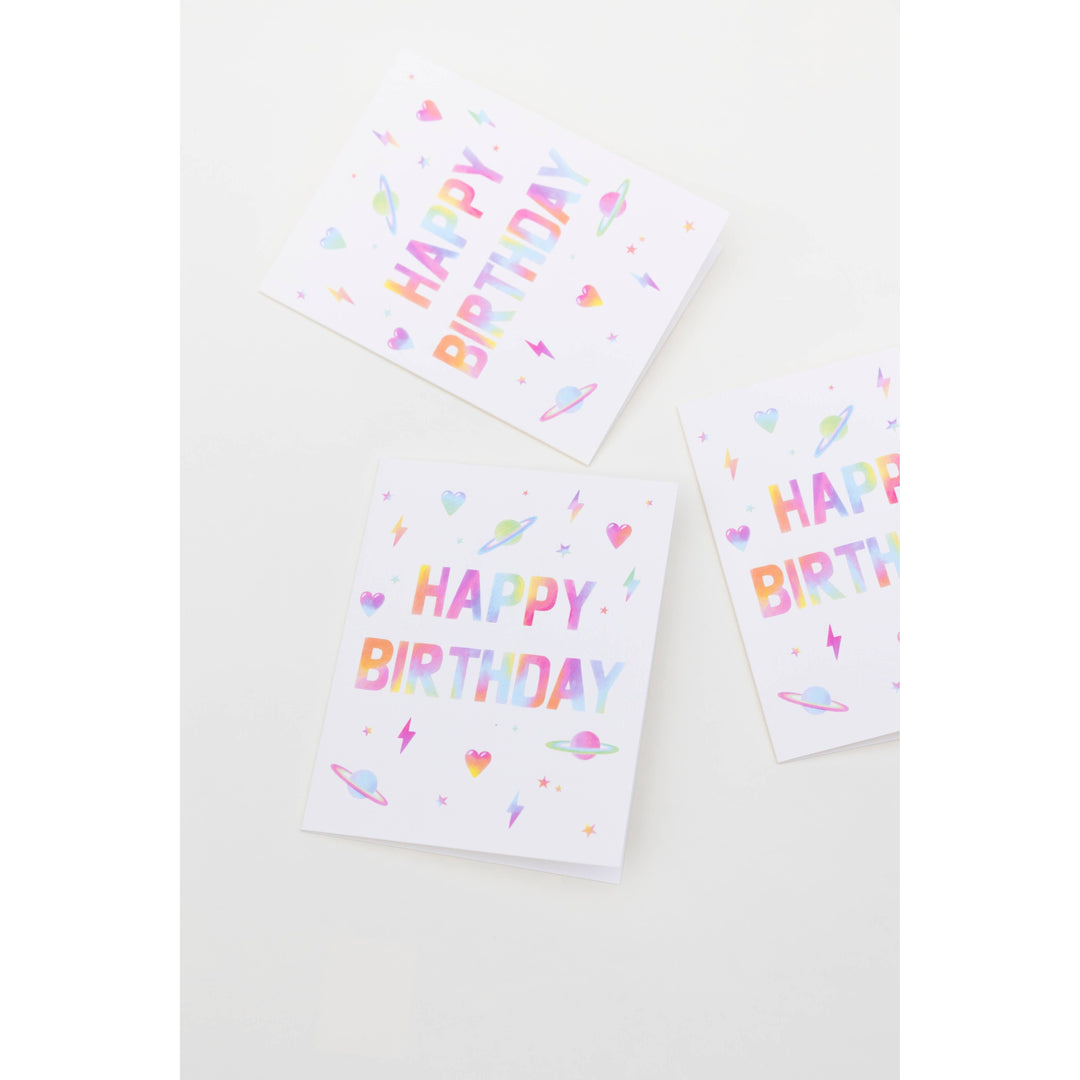 Rainbow Block Birthday Card