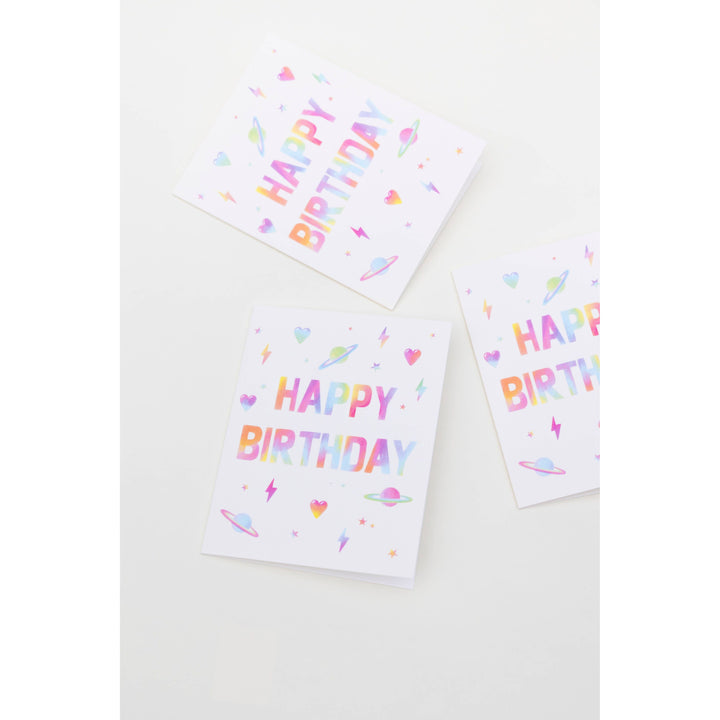 Rainbow Block Birthday Card