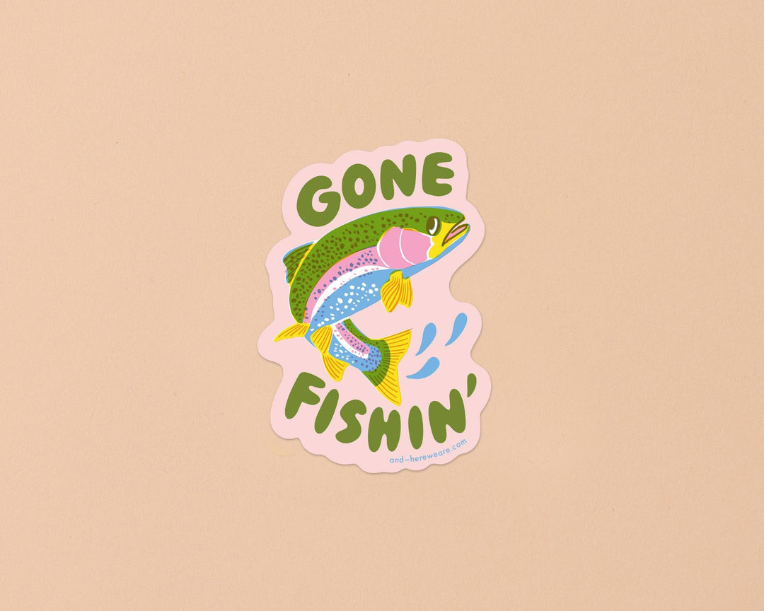 Gone Fishin' Vinyl Trout Sticker