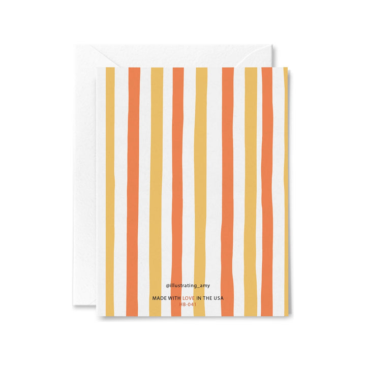 Birthday Stripes Cake Design Birthday Card