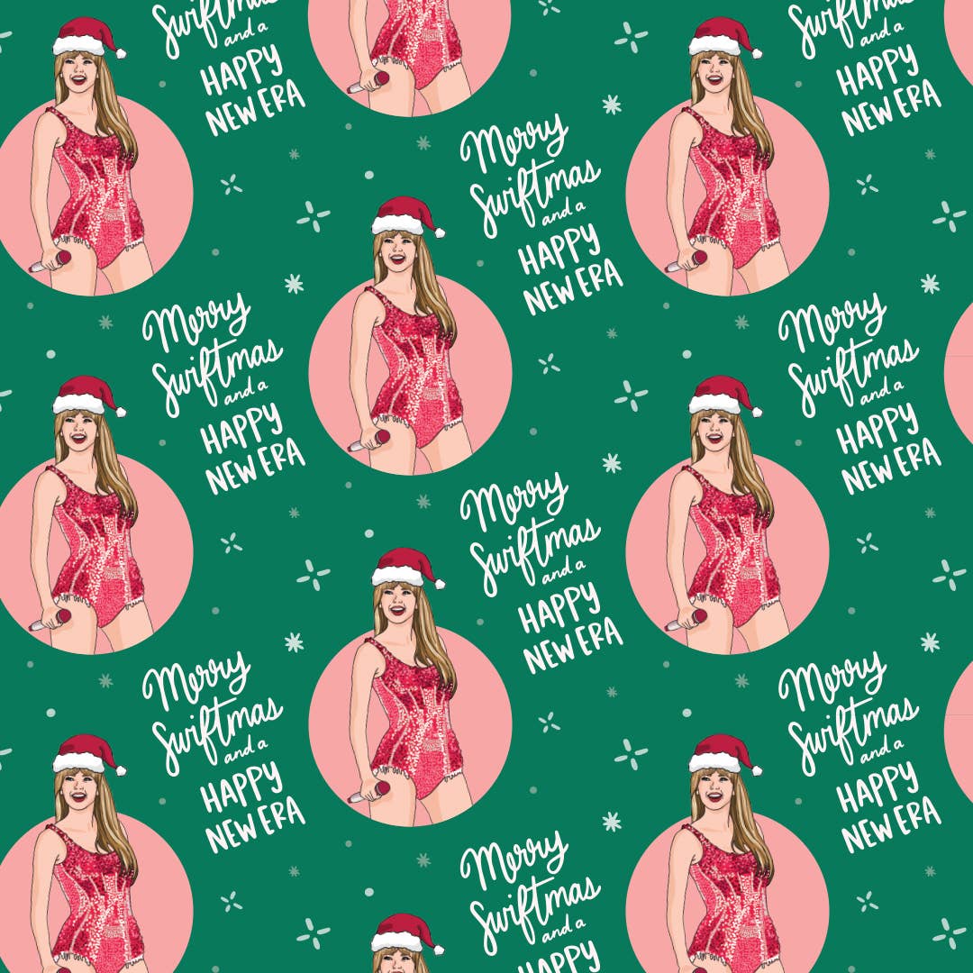 Merry Swiftmas and Happy New Eras Wrapping Paper Roll