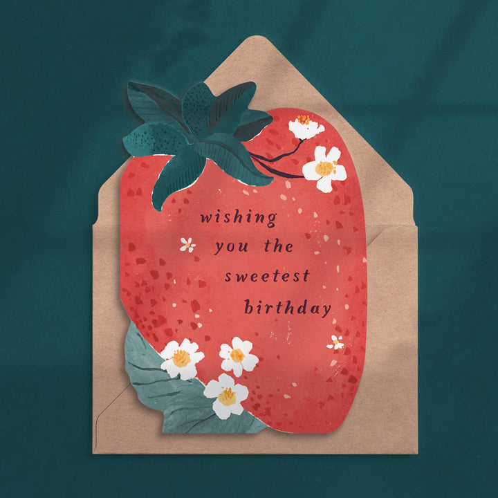 Sweet Strawberry Birthday Card