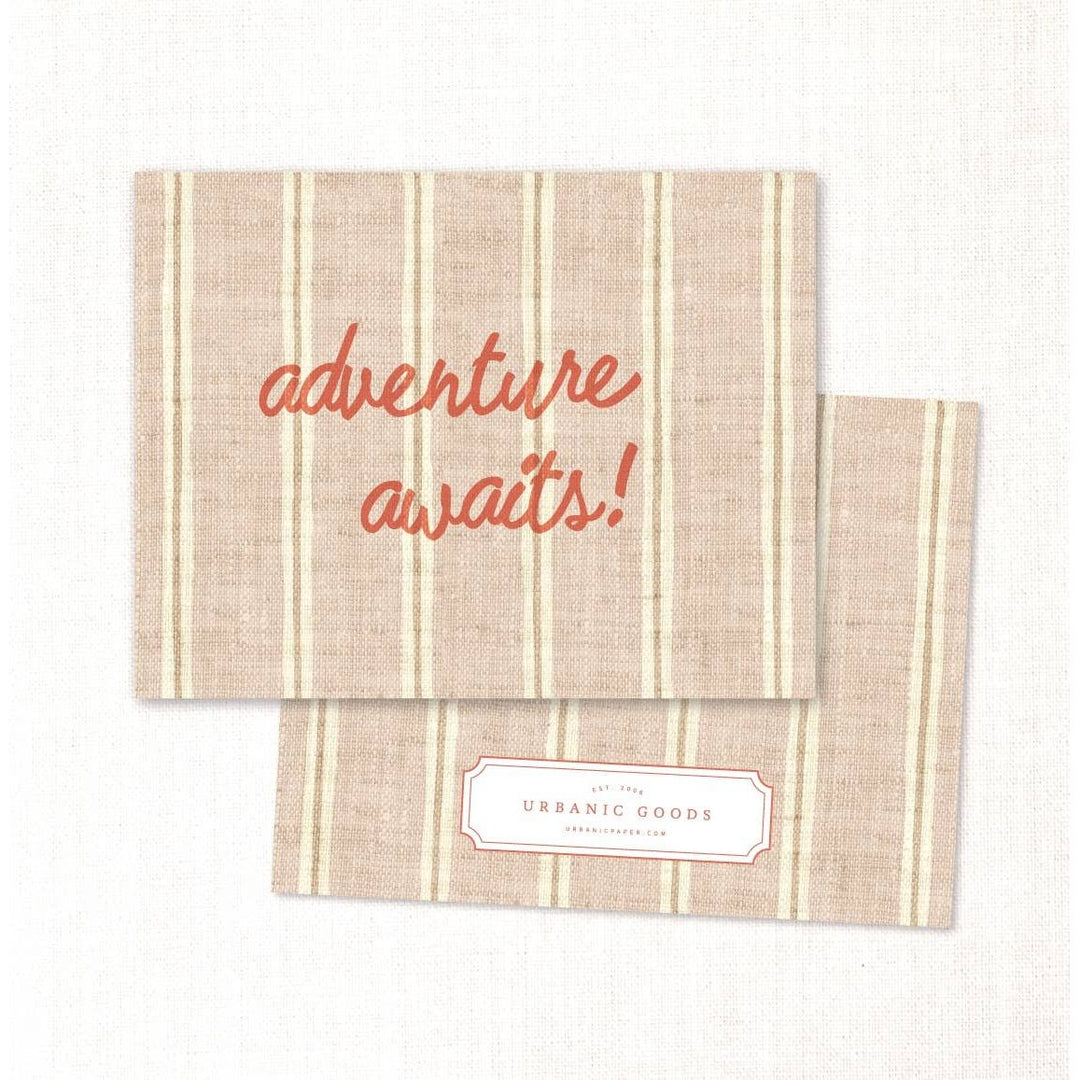 Adventure awaits card