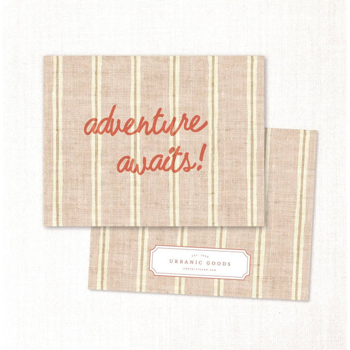 Adventure awaits card