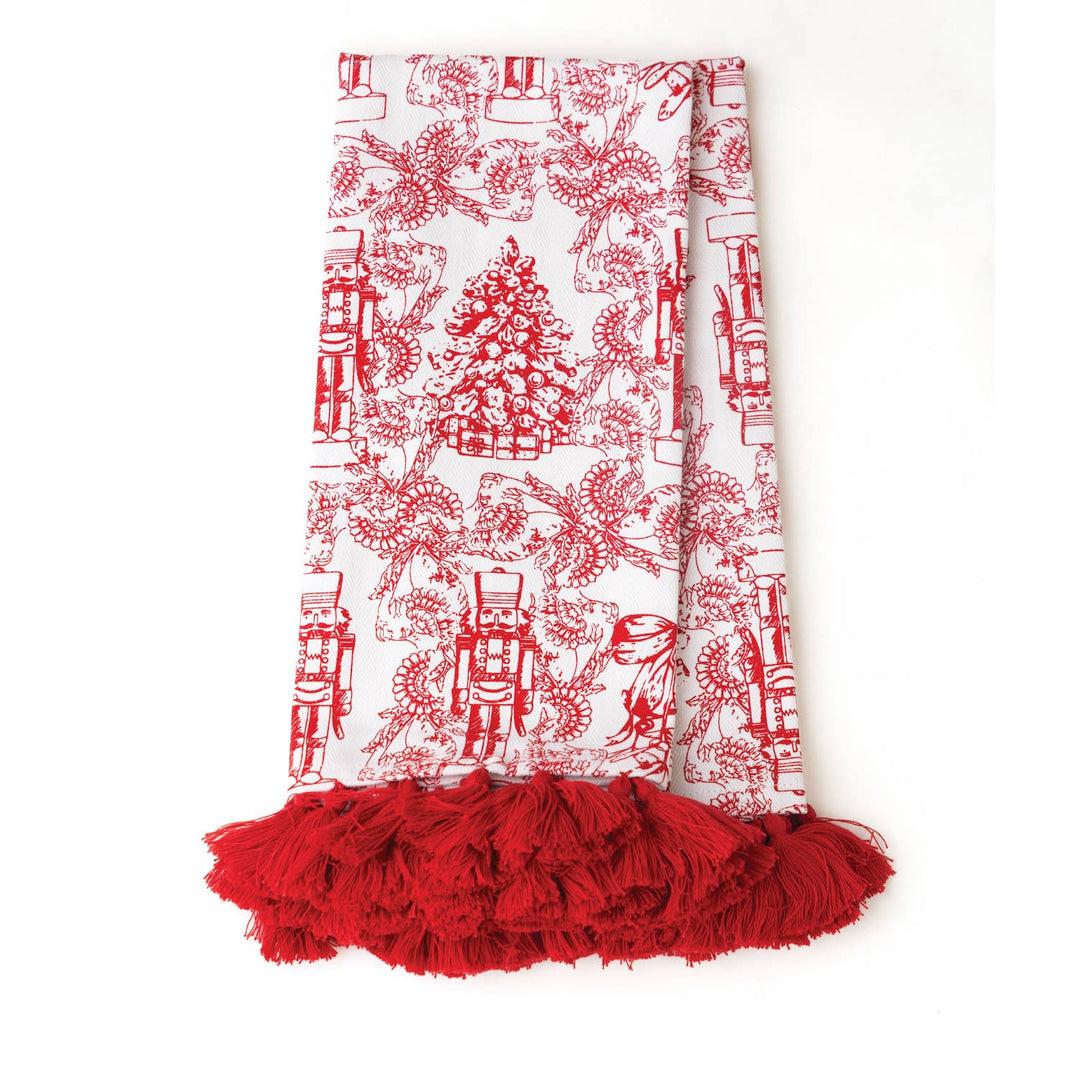 Classic Nutcracker Tassel Kitchen Towel Set