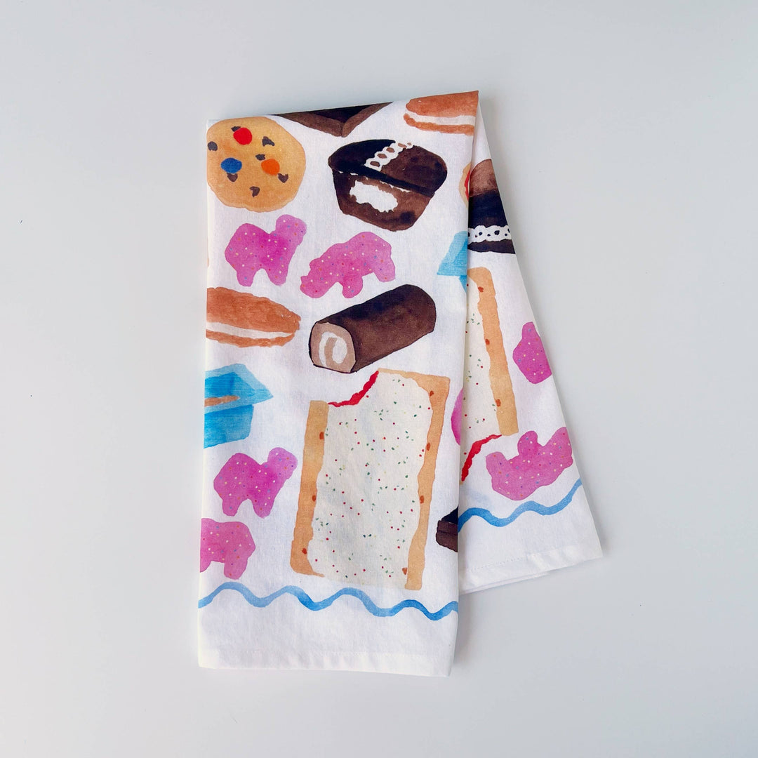 Nostalgic Junk Food Tea Towel