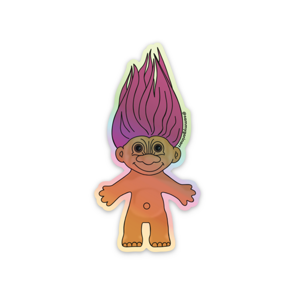 Holographic Troll Sticker