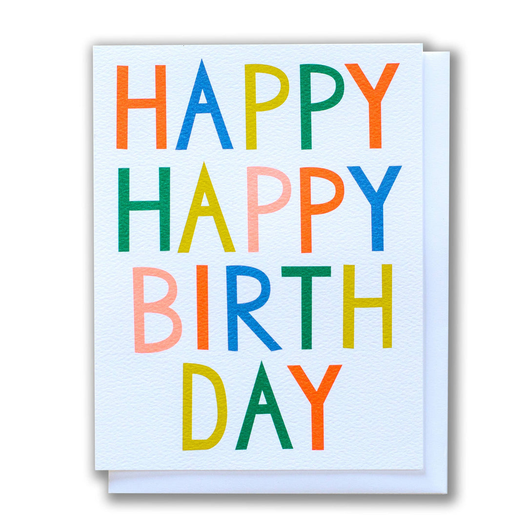 Happy Happy Birthday Note Card