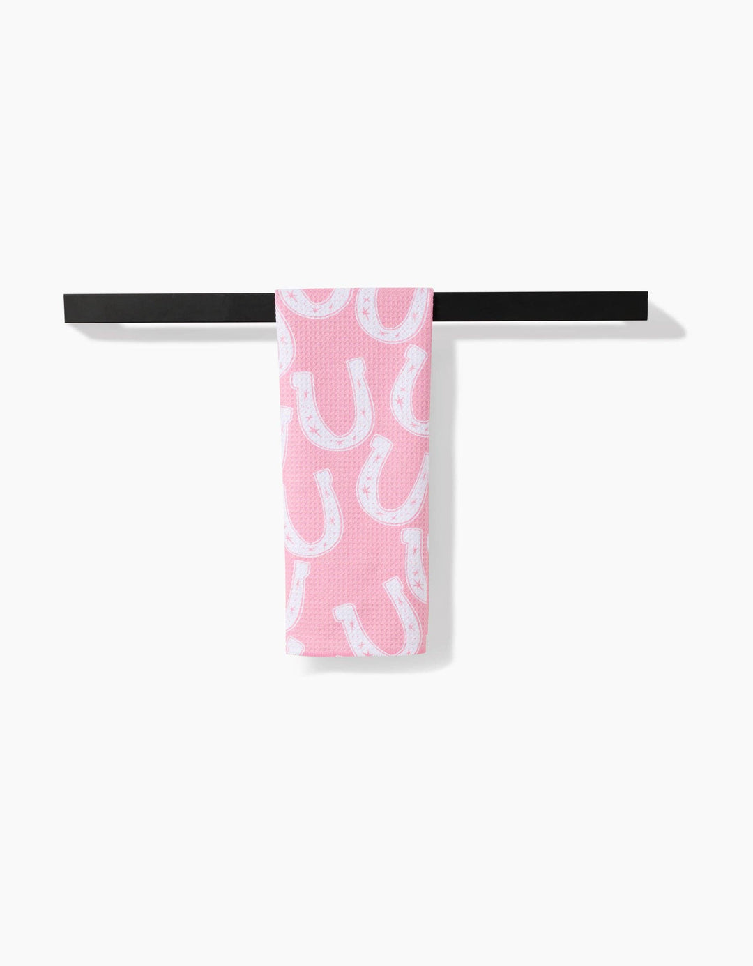 Pink Lucky Horseshoe Tea Towel