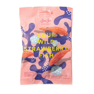 Sour Wild Strawberry Fish Swedish Candy