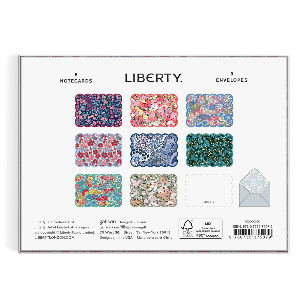 Liberty Scalloped Shaped Notecard Set