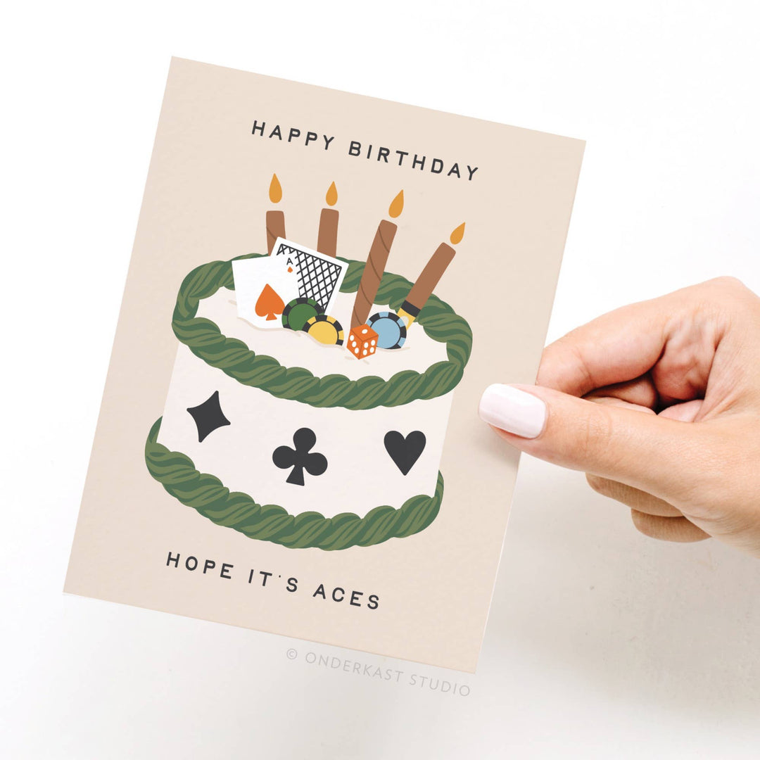 Aces Poker Birthday Card