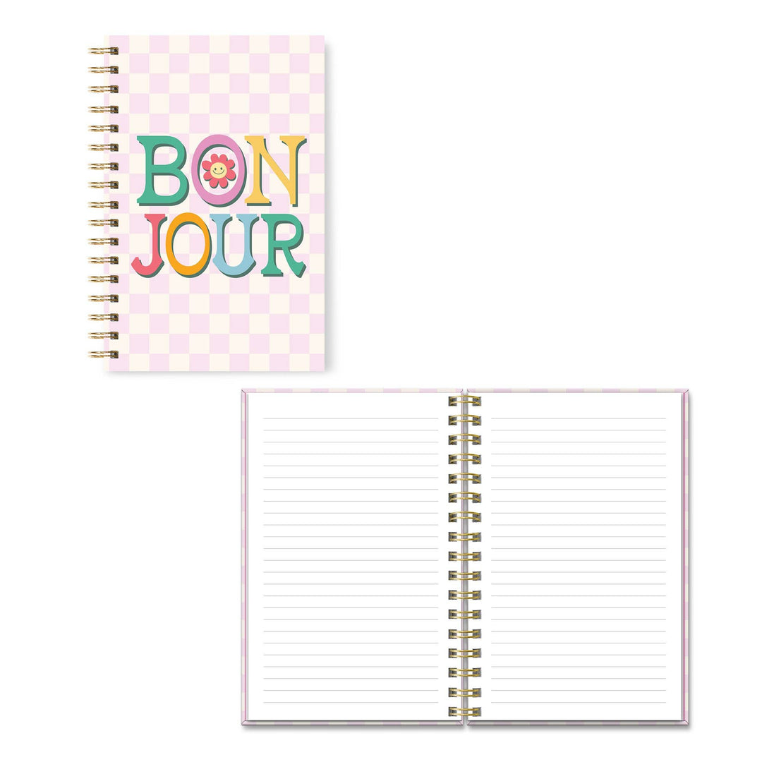 Bonjour Medium Spiral Notebook