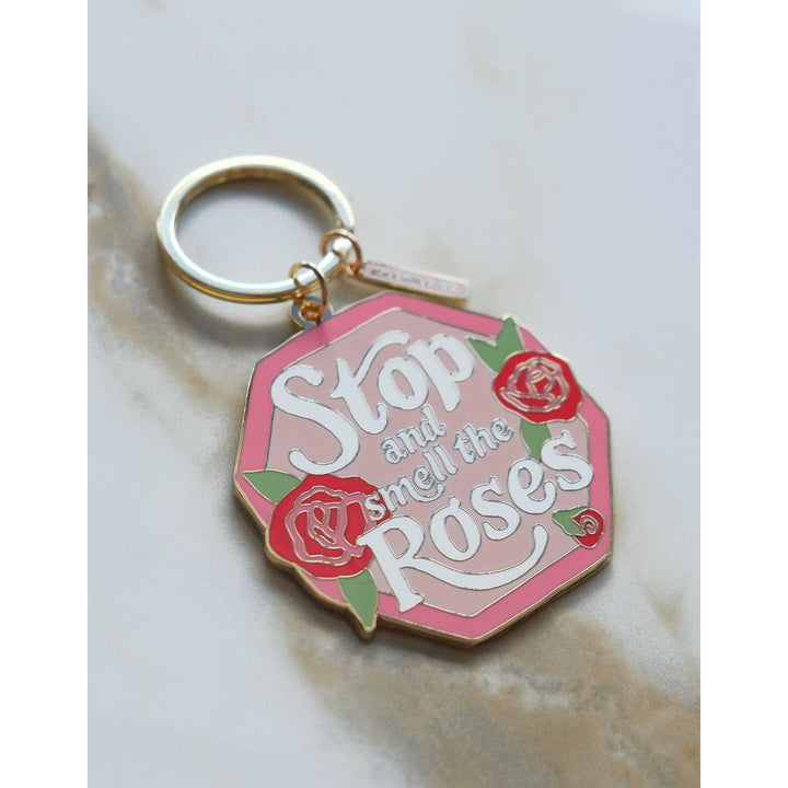 Smell The Roses Keychain