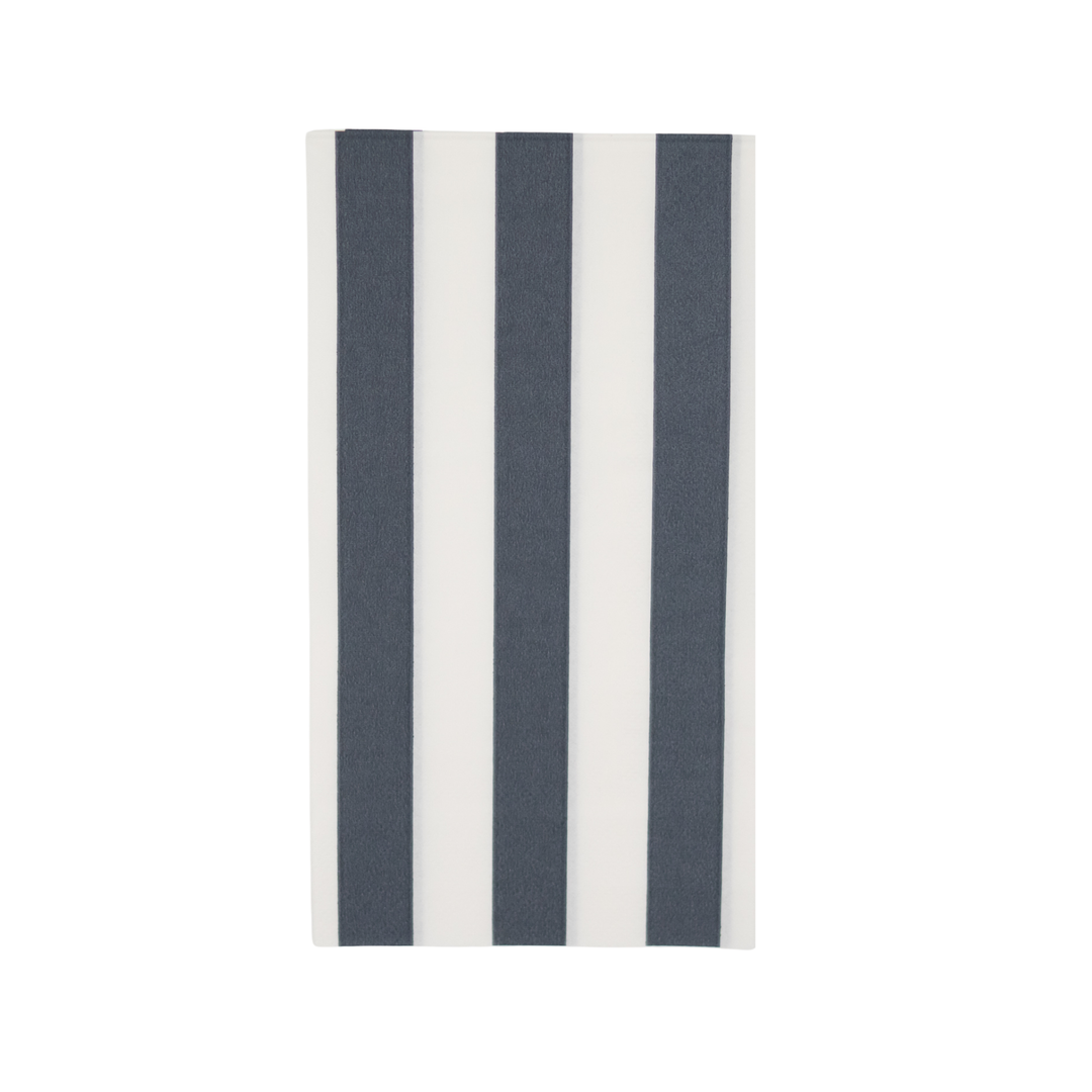 Midnight Blue Cabana Stripe Guest Towels