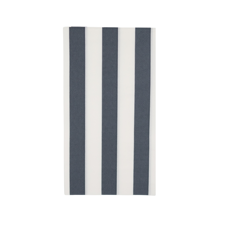 Midnight Blue Cabana Stripe Guest Towels