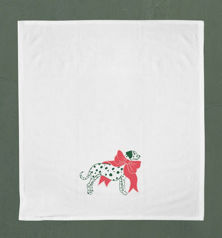 Dalmatian with a Bow Tea Towel