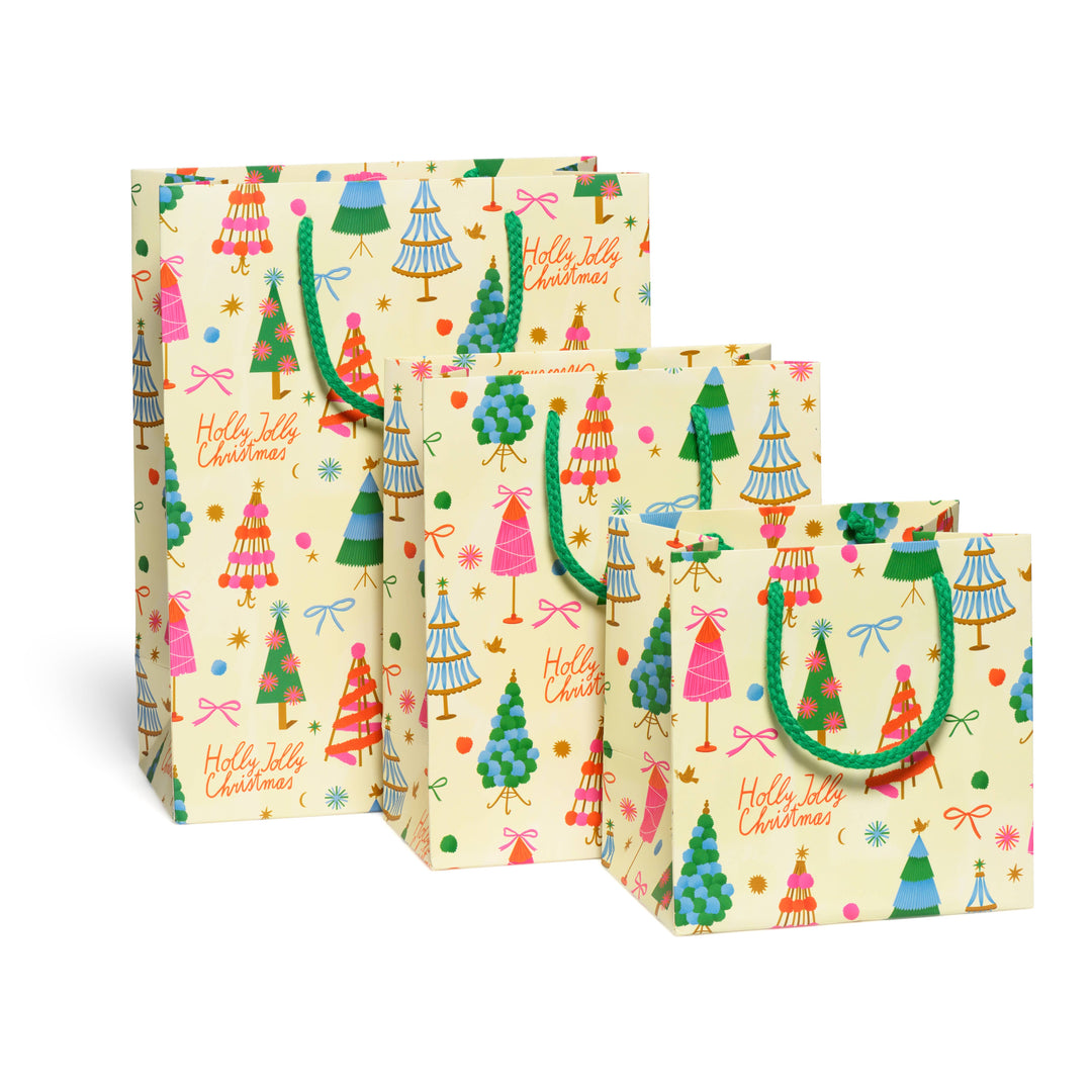 Large Holly Jolly Trees Gift Bag