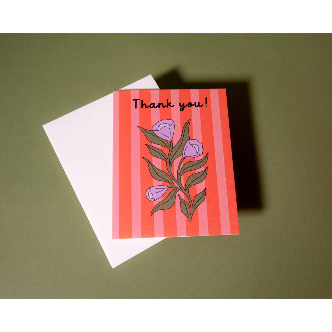 Thank You Bloom Stripe Boxed Notes