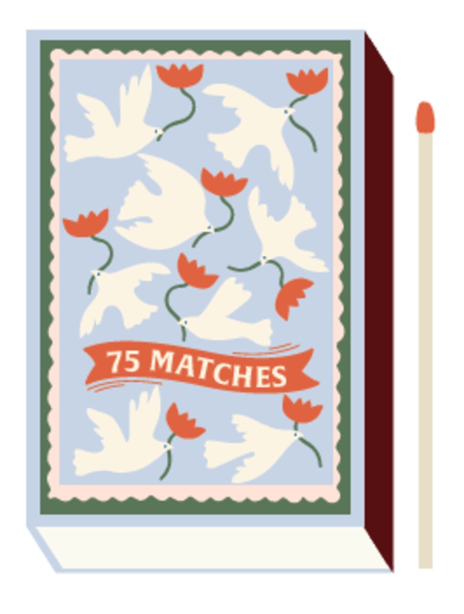 A Dopo Boxed Matches - Flower Set Of 75 Matches