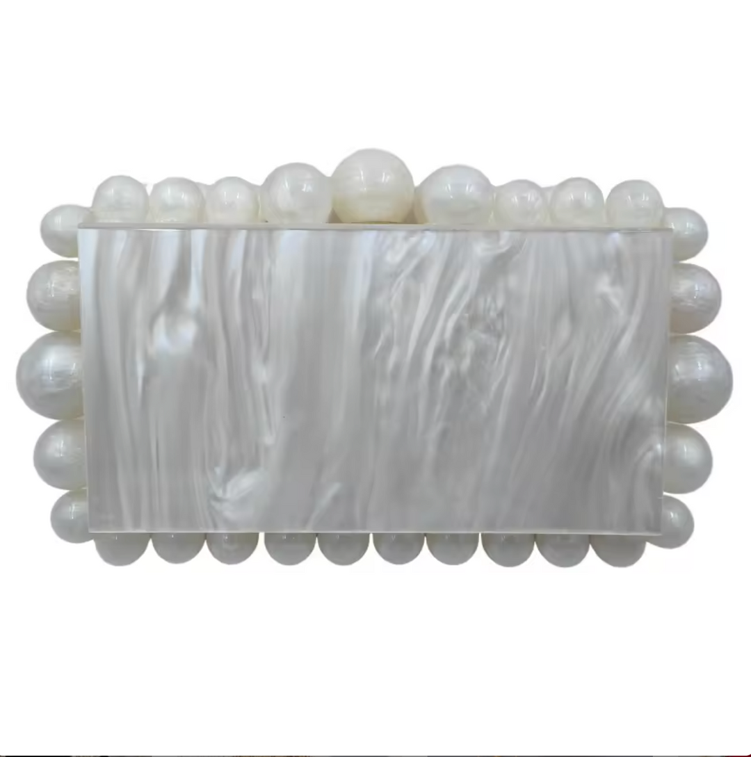 Marble Bubble Acrylic Clutch