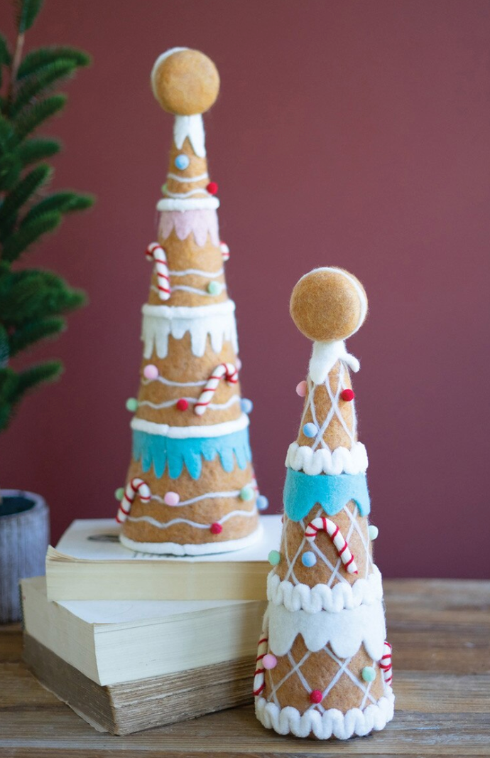 Felt Gingerbread Christmas Trees