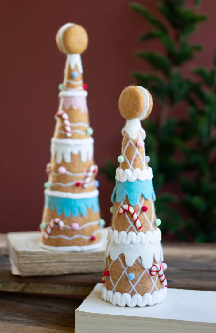 Felt Gingerbread Christmas Trees