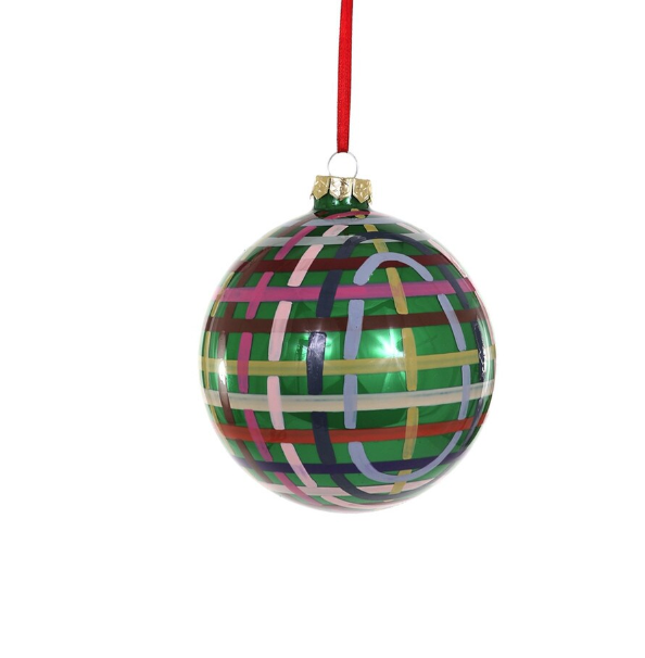 Green Colorful Pattern Bauble