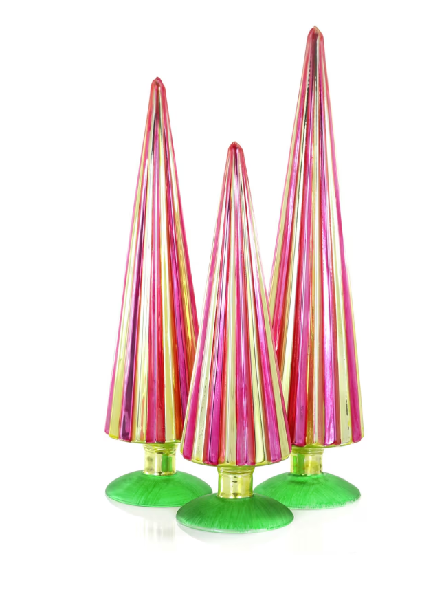 Pleated Trees-Red Gold Set/3