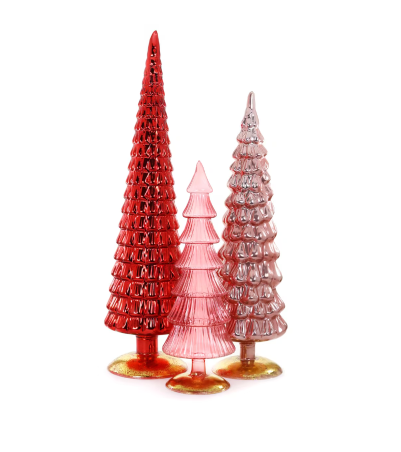 Large Red Hue Trees (Set of 3)