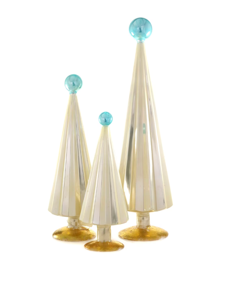 Pleated Trees-Pearl Blue Set/3