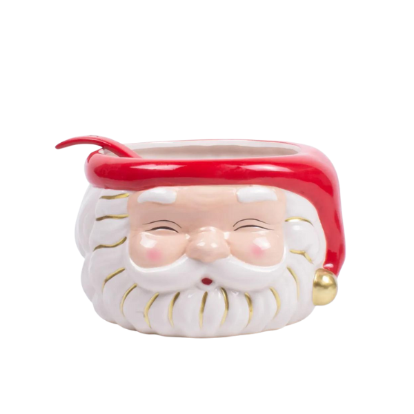 Red Santa Punch Bowl & Ladle