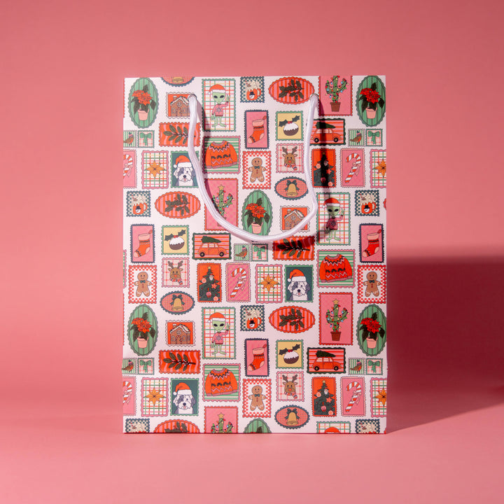 Holiday Stamps Gift Bag