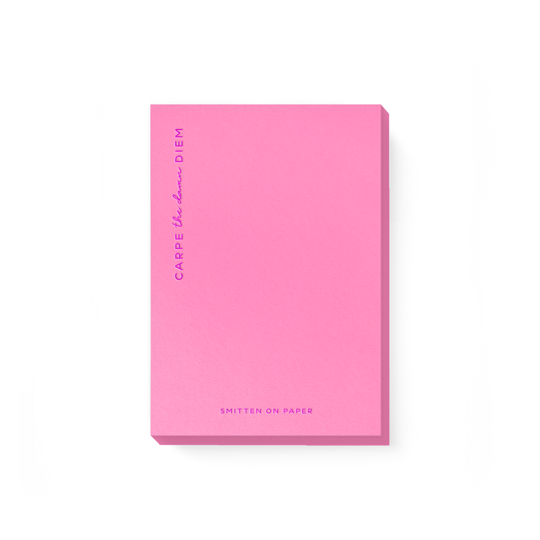 Neon Pink Carpe Diem Notepad