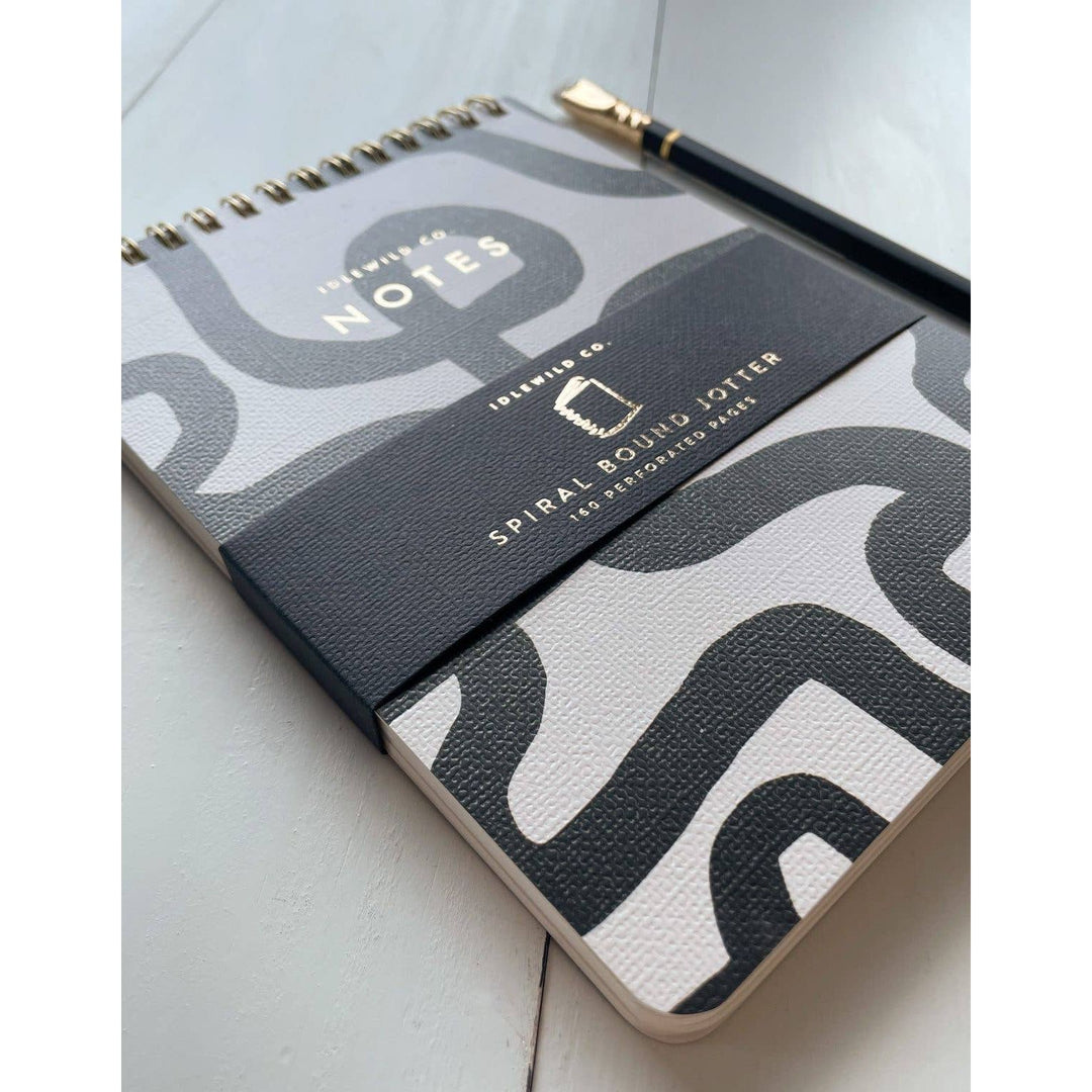 Black & White Squiggle Jotter