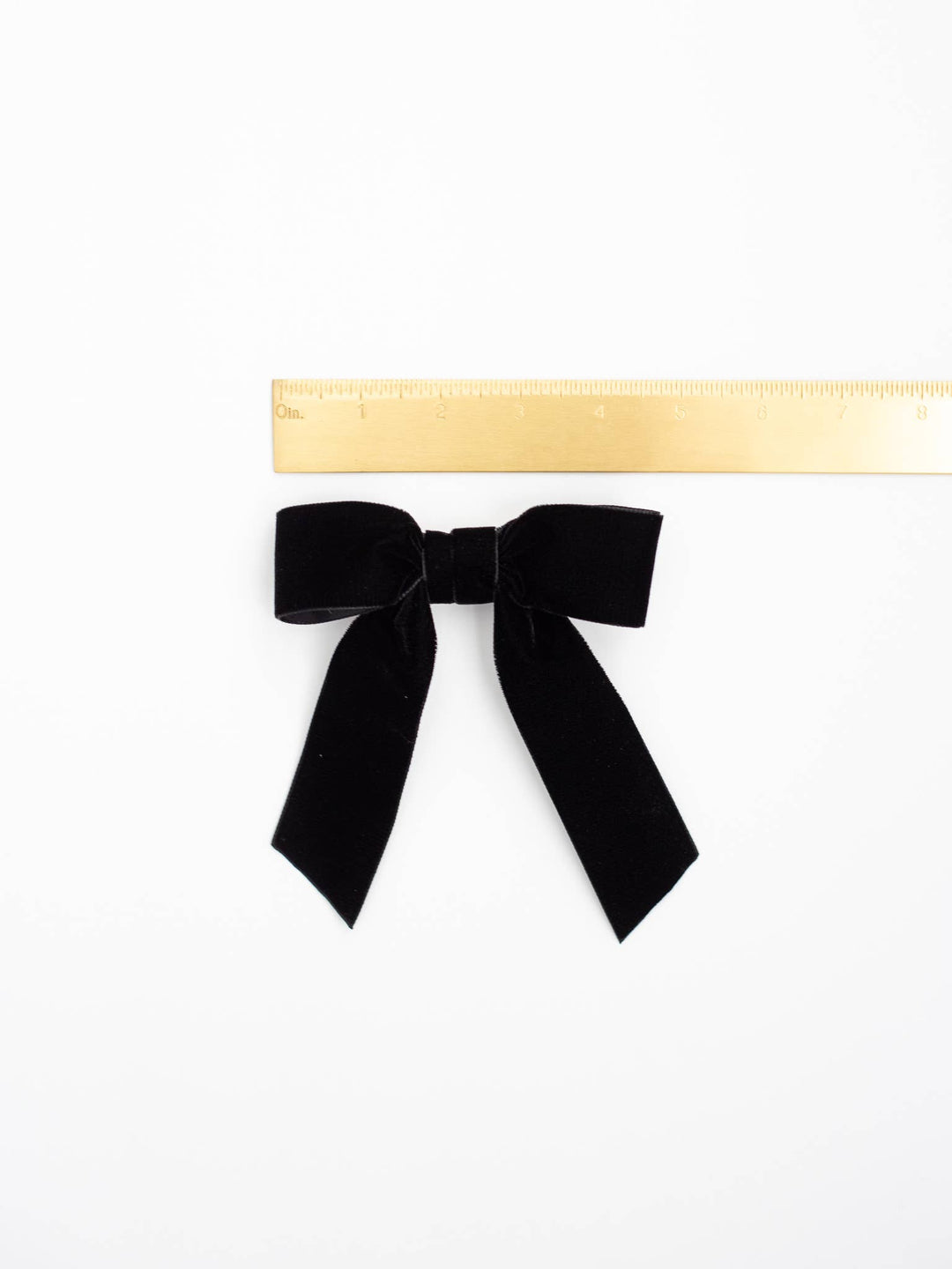 Black Delora Velvet Bow Barrette