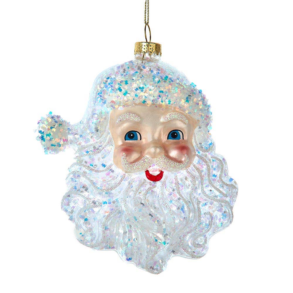 Santa Glass Ornament