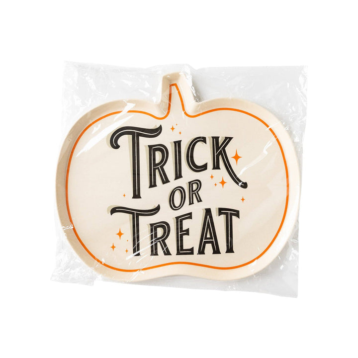 Trick or Treat Shaped Bamboo Plate