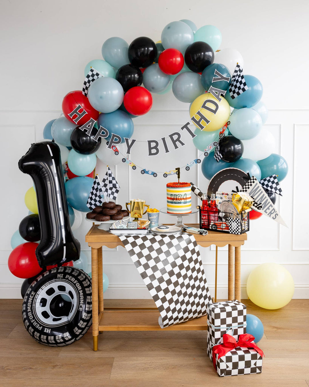 Checkered Flag Table Runner