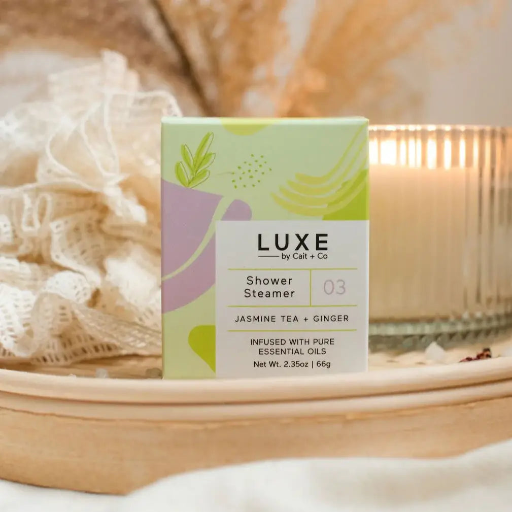 Luxe Jasmine Tea + Ginger Shower Steamer