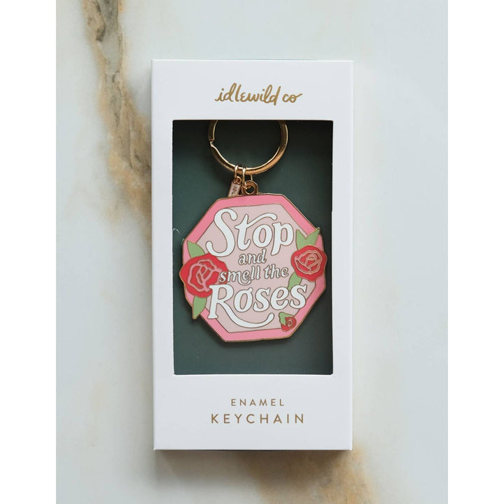 Smell The Roses Keychain