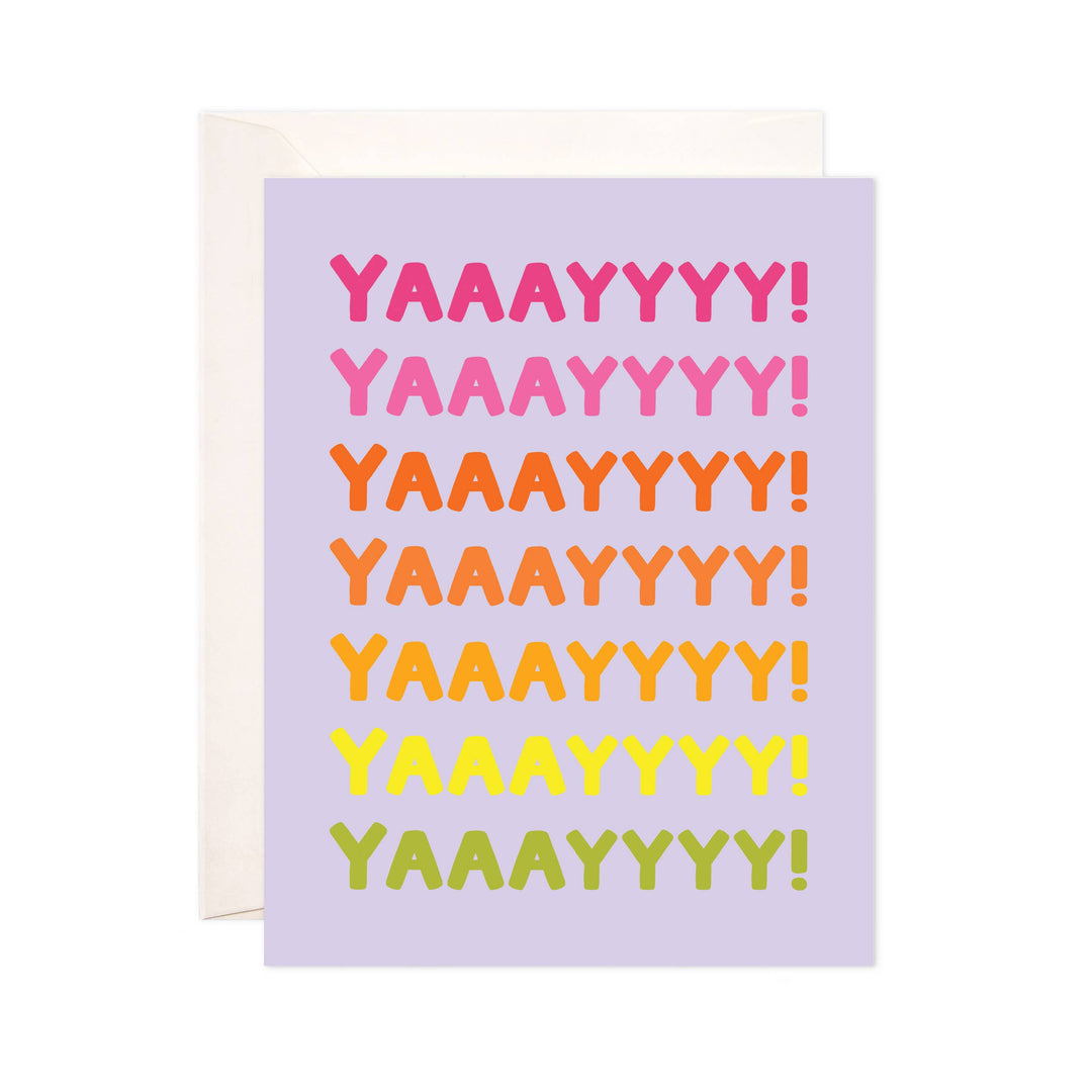 Ombre Yay Greeting Card