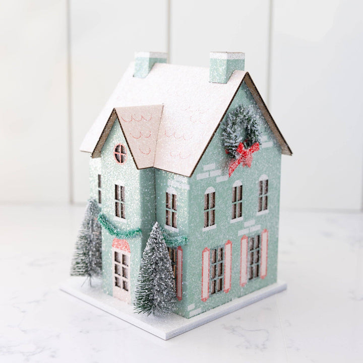 Village Christmas Paper House Decoration