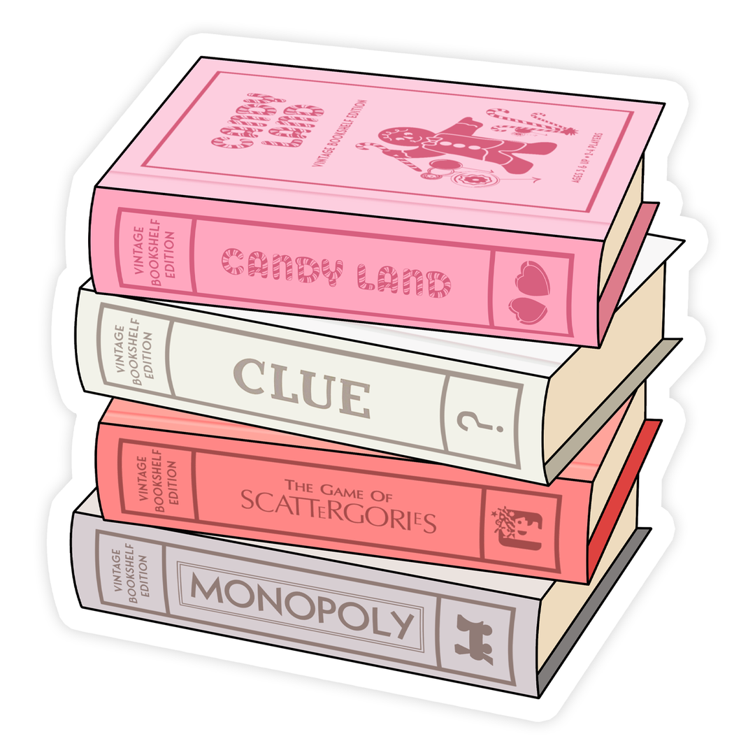 Classic Board Games as Books Sticker