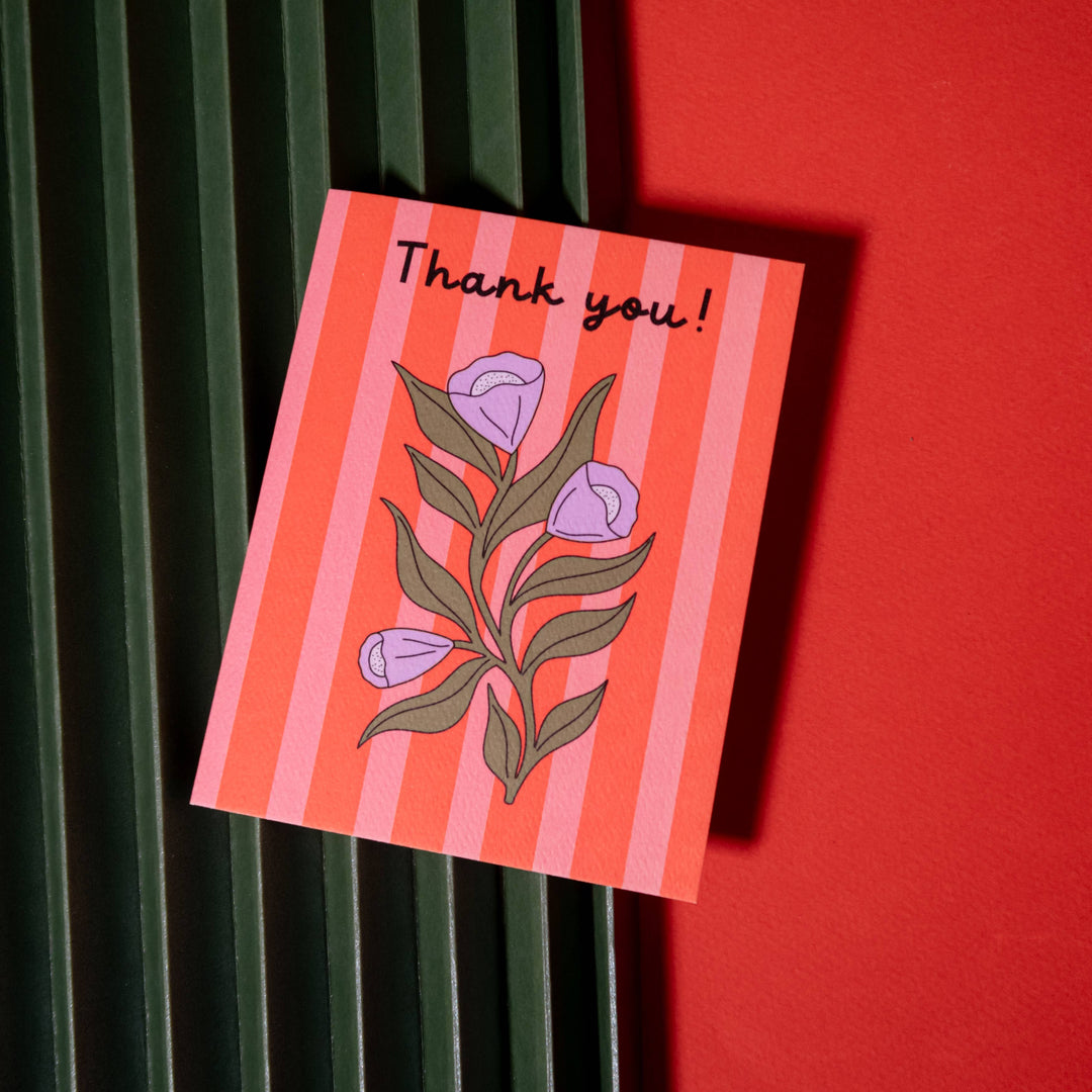 Thank You Bloom Stripe Boxed Notes