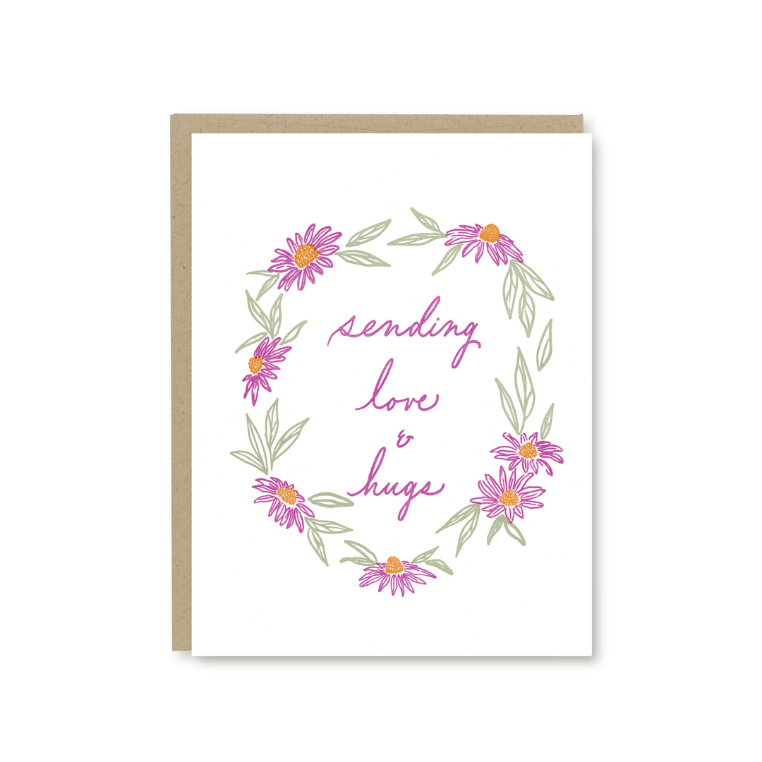 Floral Love and Hugs Card