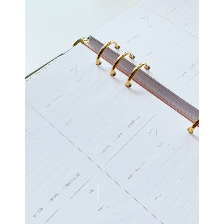 Black & White Squiggle Perpetual Planner