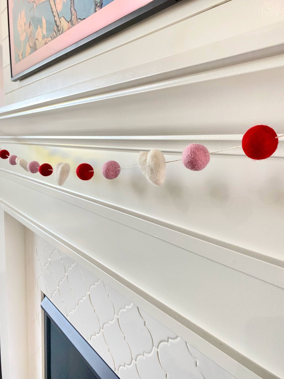 Romance Wool Felt Ball Garland